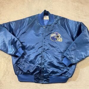 Vintage Chalk Line New York Giants Satin Jacket Back Spell Out XL Quilted Lining